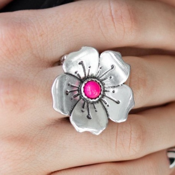 paparazzi Jewelry - 4 for $20 💗 Pink Boho Blossom Silver Ring